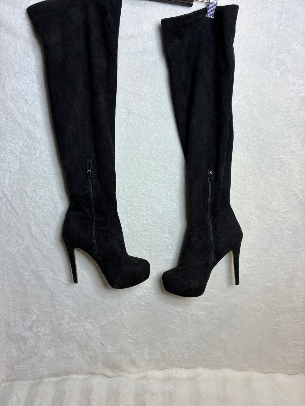 Chinese Laundry Black Over-the-Knee Platform Stiletto Boots